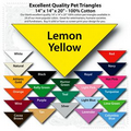 14"x14"x20" Blank Lemon Yellow Solid Imported 100% Cotton Pet Bandanna